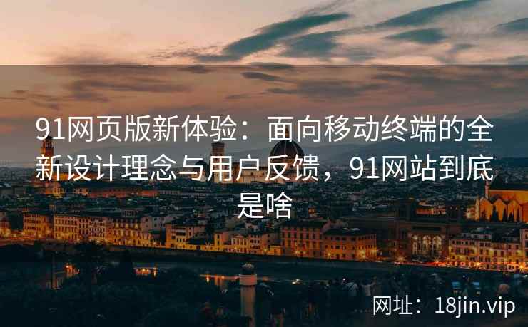91网页版新体验：面向移动终端的全新设计理念与用户反馈，91网站到底是啥