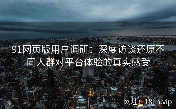 91网页版用户调研：深度访谈还原不同人群对平台体验的真实感受