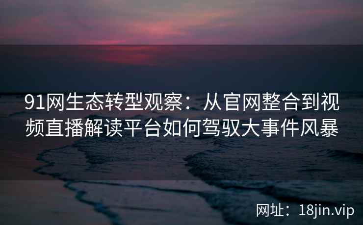 91网生态转型观察：从官网整合到视频直播解读平台如何驾驭大事件风暴