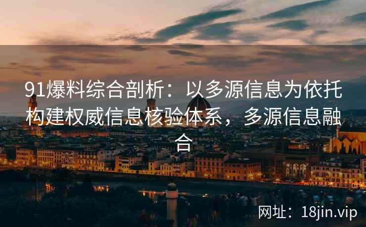 91爆料综合剖析：以多源信息为依托构建权威信息核验体系，多源信息融合