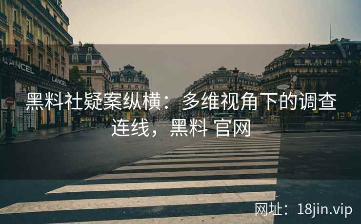 黑料社疑案纵横：多维视角下的调查连线，黑料 官网