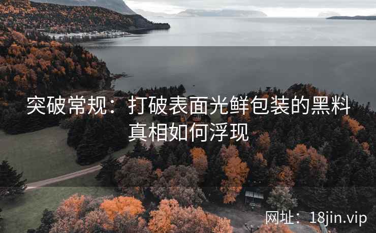 突破常规：打破表面光鲜包装的黑料真相如何浮现