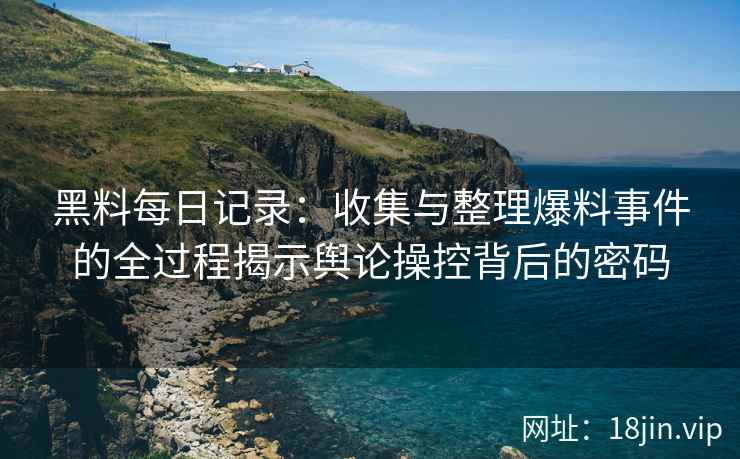 黑料每日记录：收集与整理爆料事件的全过程揭示舆论操控背后的密码