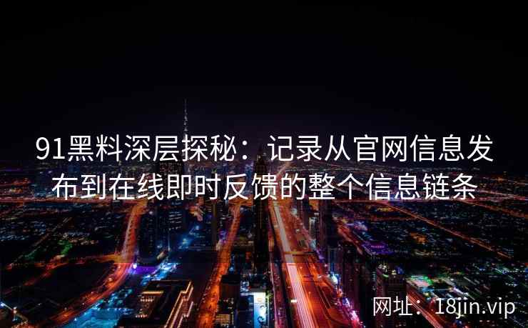 91黑料深层探秘：记录从官网信息发布到在线即时反馈的整个信息链条